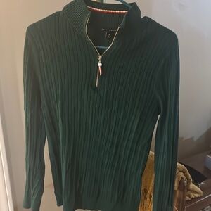 Tommy Hilfiger Green Half-Zip Sweater